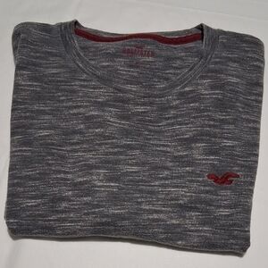 Hollister Gray and Red Men's Shirt